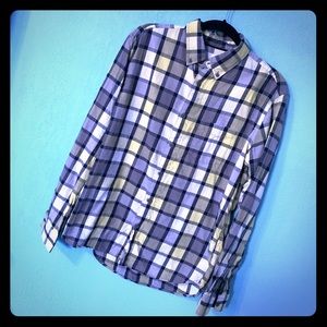Aeropostale Long Sleeve Button Down Yellow Plaid